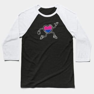 Pride Heart - Bisexual Baseball T-Shirt